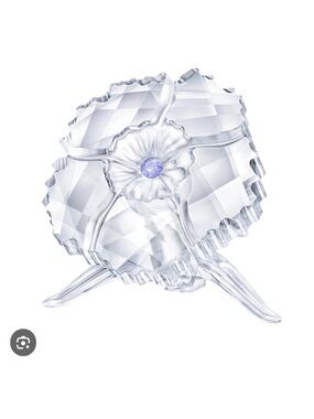 2019 Swarovski Crystal Flower Figurine With Purple Center